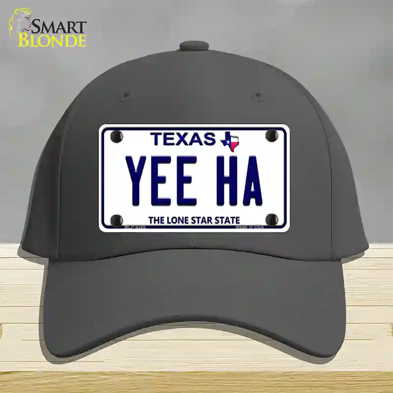 Yee Ha Texas Novelty License Plate Hat Cotton / Charcoal