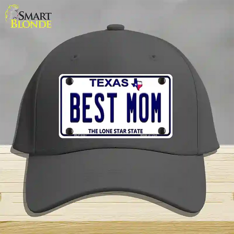 Best Mom Texas Novelty License Plate Hat Cotton / Charcoal