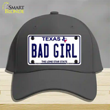 Bad Girl Texas Novelty License Plate Hat Cotton / Charcoal