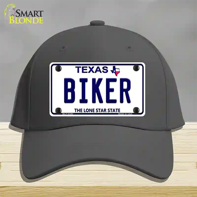 Biker Texas Novelty License Plate Hat Cotton / Charcoal