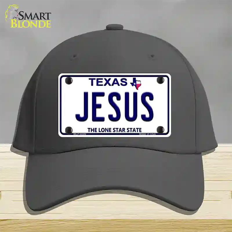 Jesus Texas Novelty License Plate Hat Cotton / Charcoal