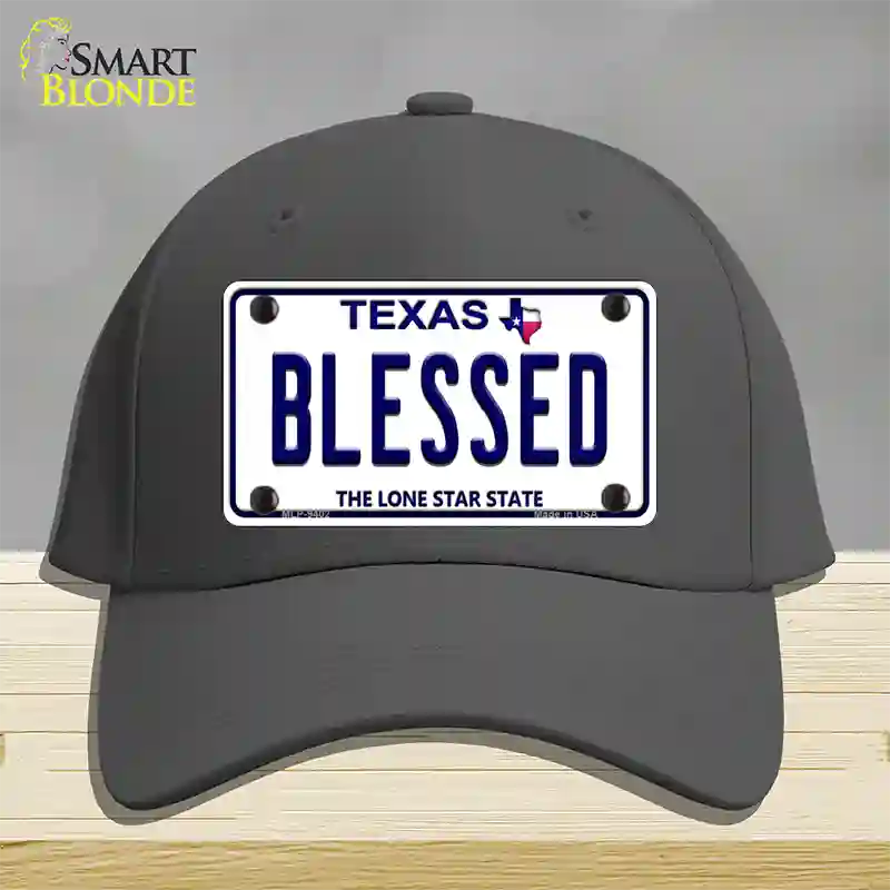 Blessed Texas Novelty License Plate Hat Cotton / Charcoal