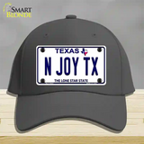 N Joy TX Texas Novelty License Plate Hat Cotton / Charcoal