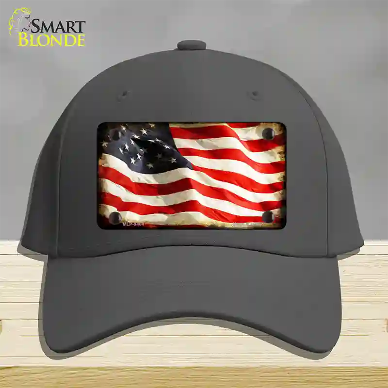 American Vintage Flag Novelty License Plate Hat Cotton / Charcoal