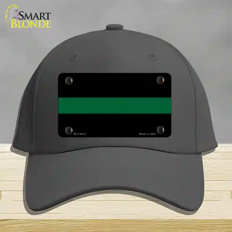 Thin Green Line Novelty License Plate Hat Cotton / Charcoal