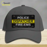 Police / Dispatcher / Fire- EMS Novelty License Plate Hat Cotton / Charcoal