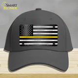 American Flag Thin Yellow Line Novelty License Plate Hat Cotton / Charcoal