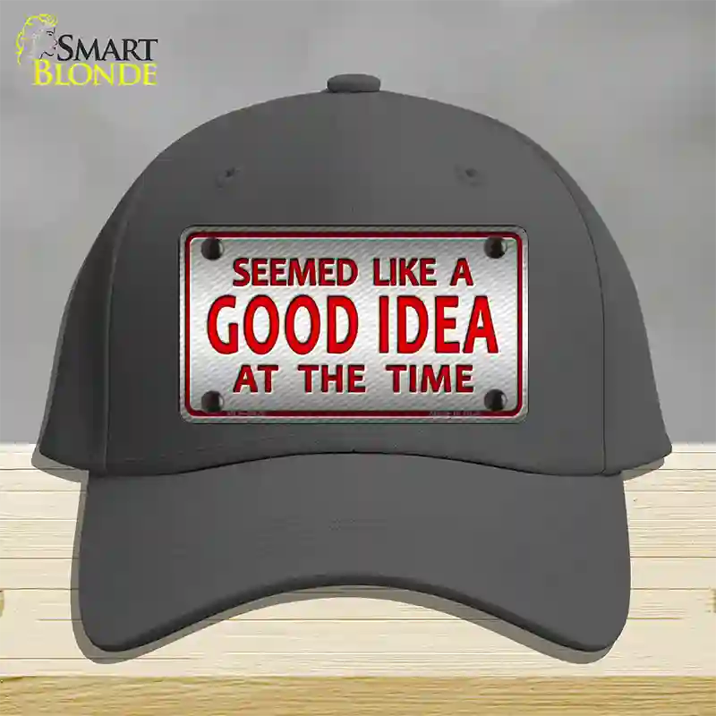 Seemed Like A Good Idea Novelty License Plate Hat Cotton / Charcoal