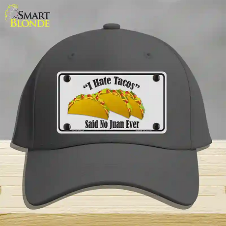 Tacos Novelty License Plate Hat Cotton / Charcoal