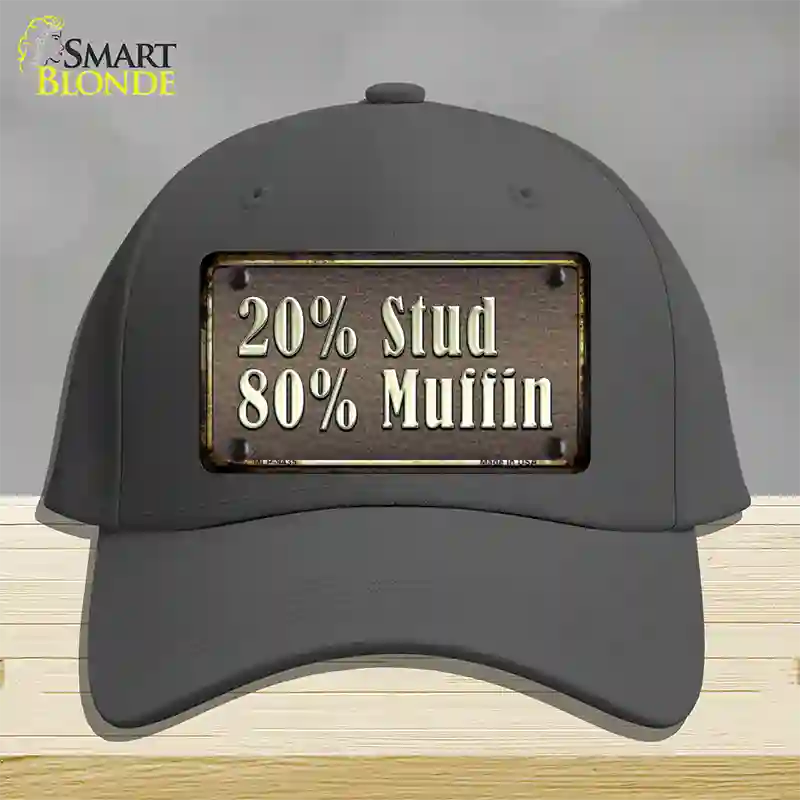 20 Percent Stud Novelty License Plate Hat Cotton / Charcoal