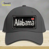 Alabama Flag Script Novelty License Plate Hat Cotton / Charcoal