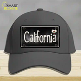 California Flag Script Novelty License Plate Hat Cotton / Charcoal