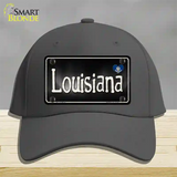 Louisiana Flag Script Novelty License Plate Hat Cotton / Charcoal