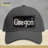 Oregon Flag Script Novelty License Plate Hat Cotton / Charcoal