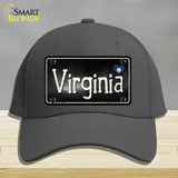 Virginia Flag Script Novelty License Plate Hat Cotton / Charcoal