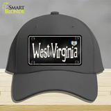 West Virginia Flag Script Novelty License Plate Hat Cotton / Charcoal