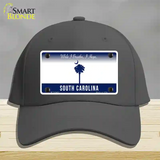 South Carolina I Breathe Blank Novelty License Plate Hat Cotton / Charcoal