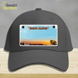 North Dakota Blank Novelty License Plate Hat Cotton / Charcoal