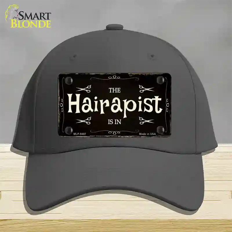 Hairapist Novelty License Plate Hat Cotton / Charcoal