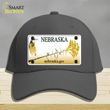 Nebraska Blank Novelty License Plate Hat Cotton / Charcoal