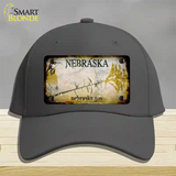 Nebraska Gov Rusty Blank Novelty License Plate Hat Cotton / Charcoal