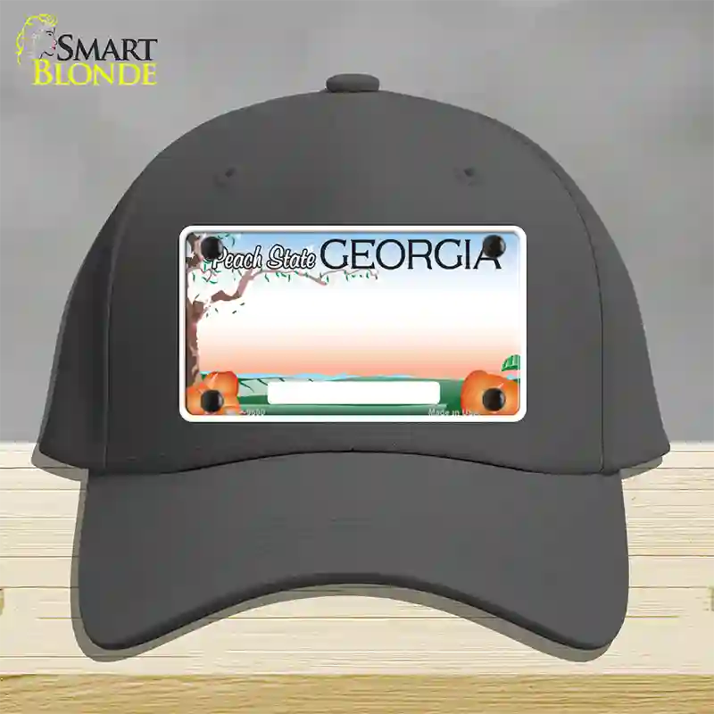 Georgia Peach Blank Novelty License Plate Hat Cotton / Charcoal