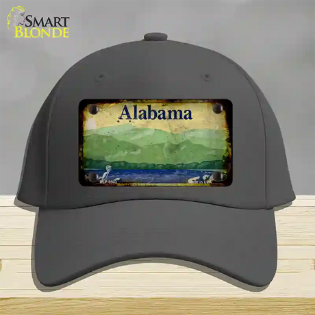 Alabama Scenic Rusty Blank Novelty License Plate Hat Gray Cotton