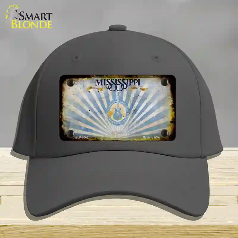 Mississippi Creative Culture Rusty Blank Novelty License Plate Hat Cotton / Charcoal