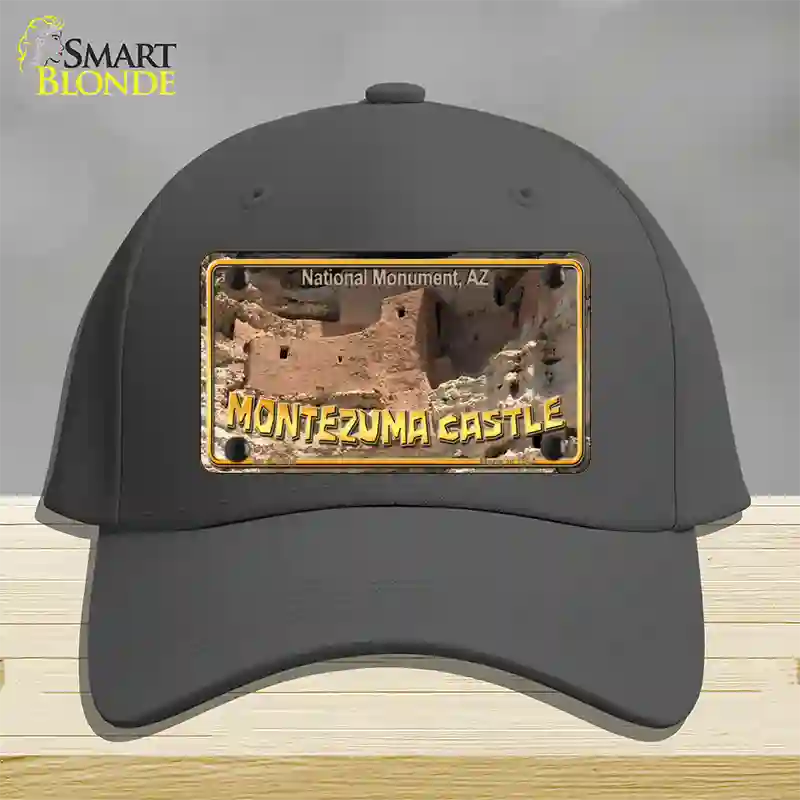 Montezuma Castle Novelty License Plate Hat Cotton / Charcoal