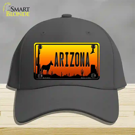 Donkey Arizona Scenic Novelty License Plate Hat Cotton / Charcoal