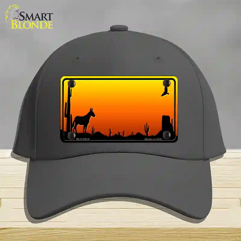 Donkey Blank Scenic Novelty License Plate Hat Cotton / Charcoal