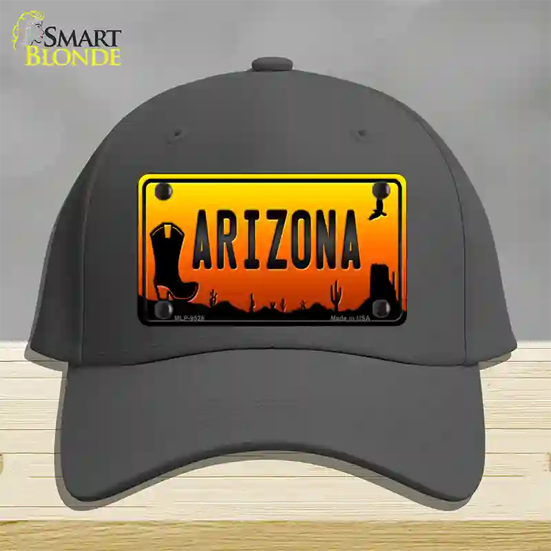 Boot Arizona Scenic Novelty License Plate Hat Cotton / Charcoal