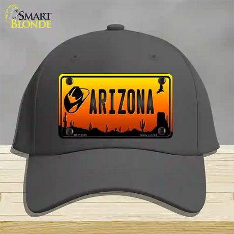 Cowboy Hat Arizona Scenic Novelty License Plate Hat Cotton / Charcoal