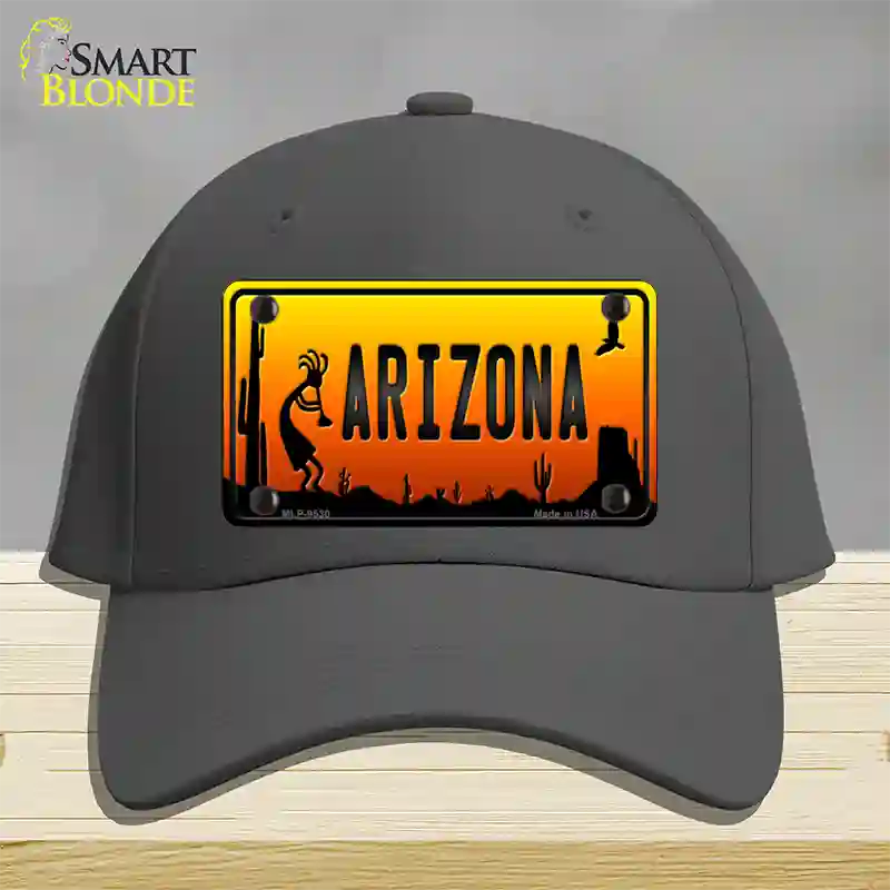 Kokopelli Arizona Scenic Novelty License Plate Hat Cotton / Charcoal