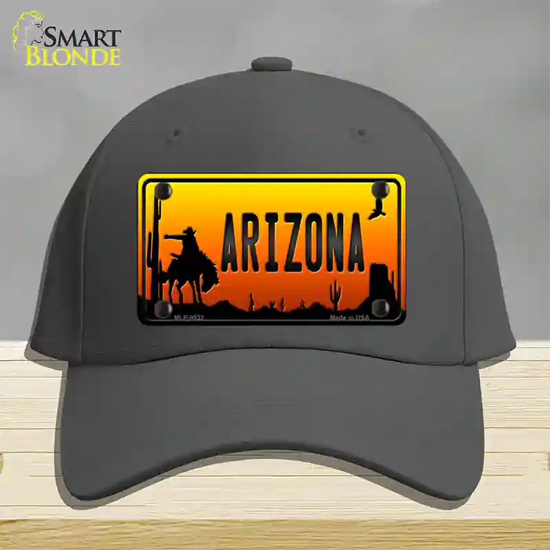 Rodeo Arizona Scenic Novelty License Plate Hat Cotton / Charcoal