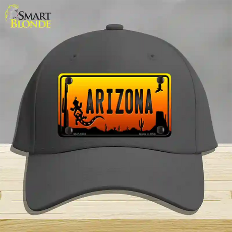 Lizard Arizona Scenic Novelty License Plate Hat Cotton / Charcoal