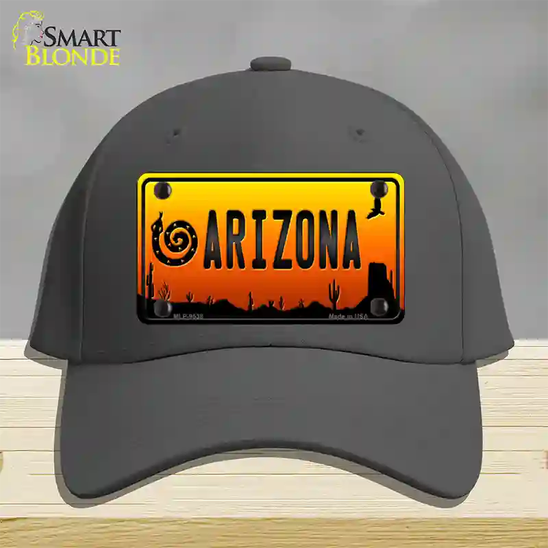 Snake Arizona Scenic Novelty License Plate Hat Cotton / Charcoal