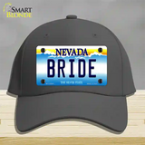 Bride Nevada Novelty License Plate Hat Cotton / Charcoal