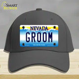 Groom Nevada Novelty License Plate Hat Cotton / Charcoal