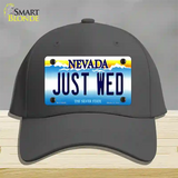 Just Wed Nevada Novelty License Plate Hat Cotton / Charcoal