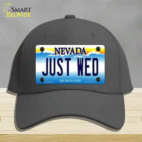 Just Wed Nevada Novelty License Plate Hat Cotton / Charcoal