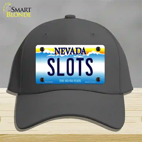 Slots Nevada Novelty License Plate Hat Cotton / Charcoal