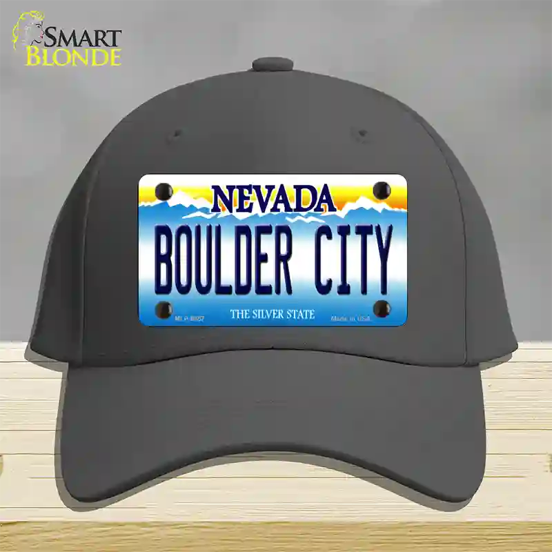 Boulder City Nevada Novelty License Plate Hat Cotton / Charcoal