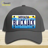 Black Jack Nevada Novelty License Plate Hat Cotton / Charcoal