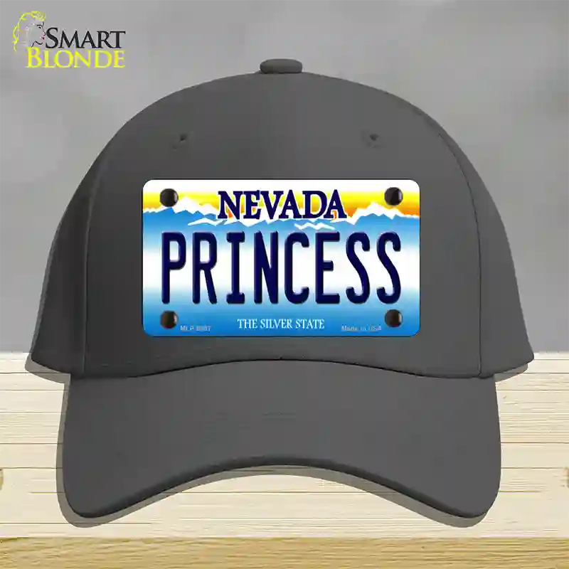 Princess Nevada Novelty License Plate Hat Cotton / Charcoal