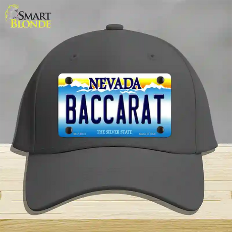 Baccarat Nevada Novelty License Plate Hat Cotton / Charcoal