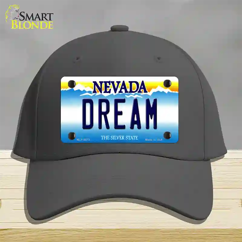 Dream Nevada Novelty License Plate Hat Cotton / Charcoal