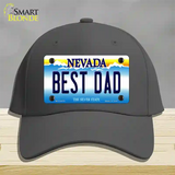 Best Dad Nevada Novelty License Plate Hat Cotton / Charcoal