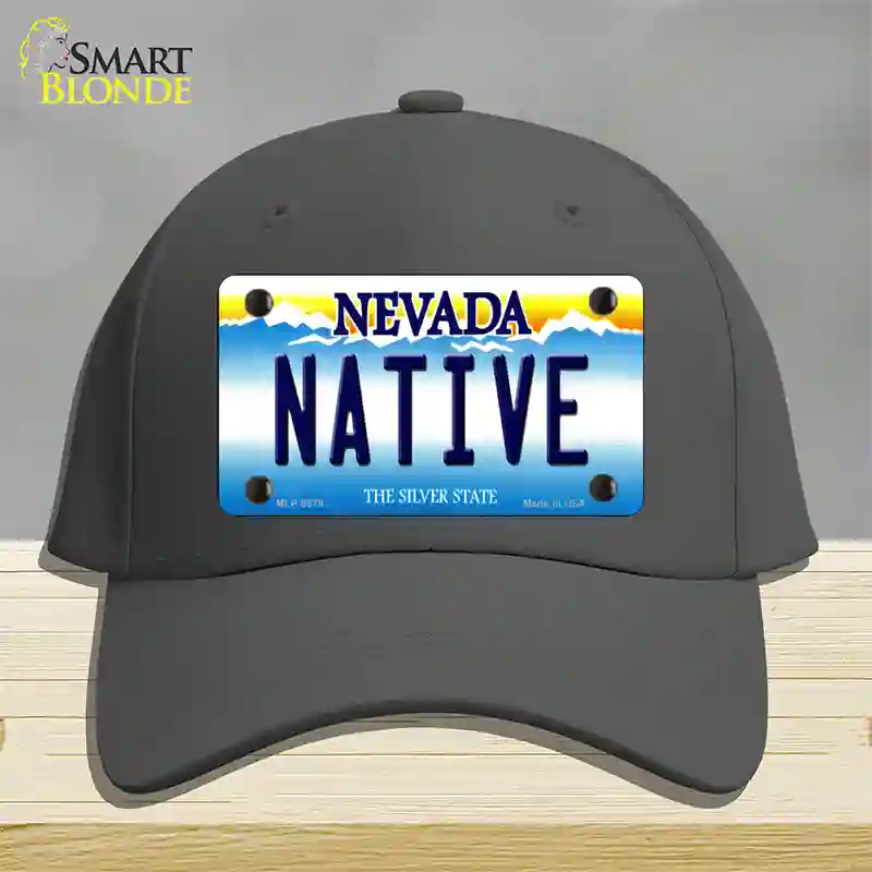 Native Nevada Novelty License Plate Hat Cotton / Charcoal