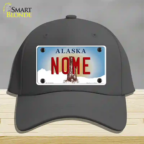 Nome Alaska State Novelty License Plate Hat Cotton / Charcoal